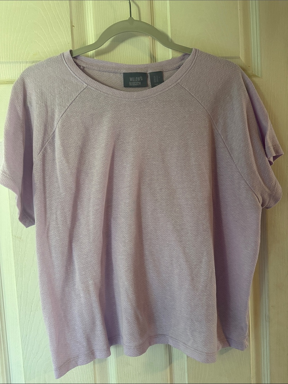 Willow & Clay Soft Lavender Short Sleeve Knit Top
